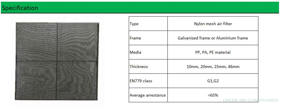 尼龙网空气过滤